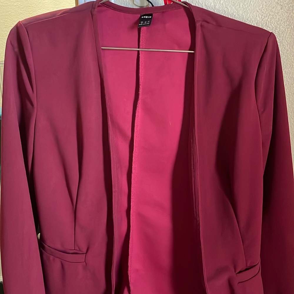 Burgundy Blazer top